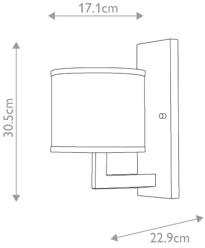 Hinkley HK-HAMPTON1-BB - Fali lámpatest HAMPTON 1xE27/60W/230V aranyszínű