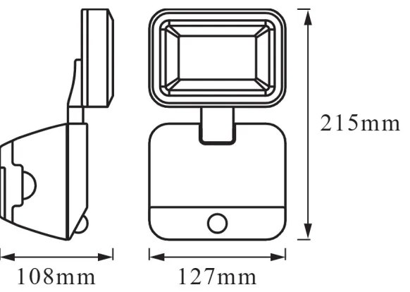 Osram - kültéri fali LED reflektor érzékelővel BATTERY LED/4W/4xD IP54