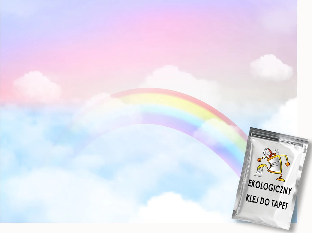 Fotótapéta Flizelina Pasztell Ég Felhők Szivárvány Pehely 100x75 ragasztó