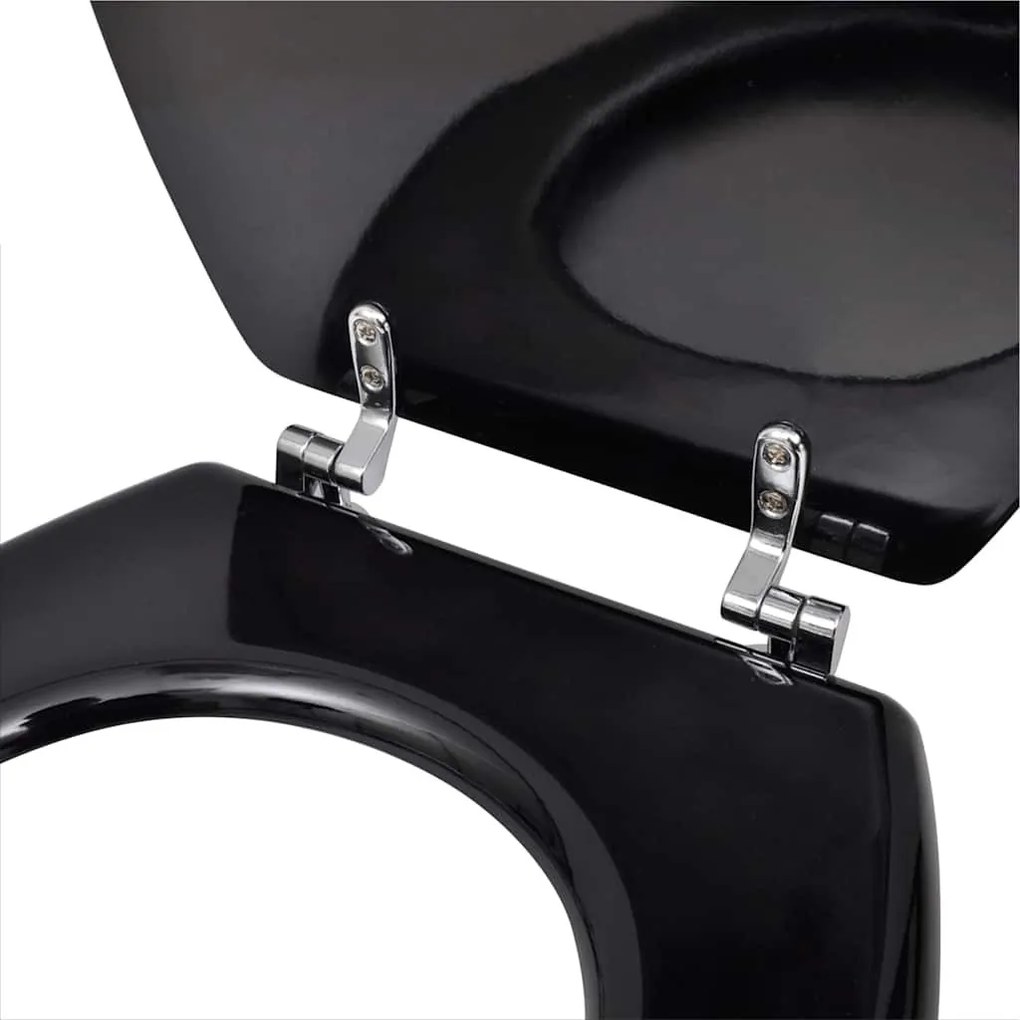 Egyszerű tervezésű fekete MDF WC-ülőke
