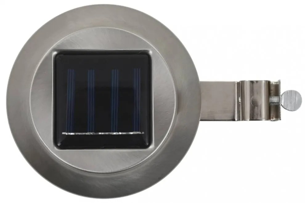 12 db fehér kerek kültéri napelemes LED lámpa 12 cm