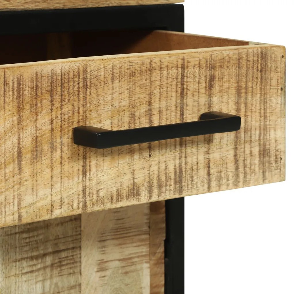 büféasztal 70x35x70 cm Tömör durva fa mangó