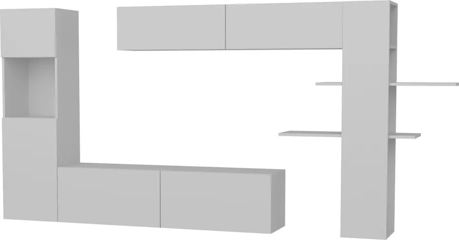 TV-állvány, fehér, 215 cm