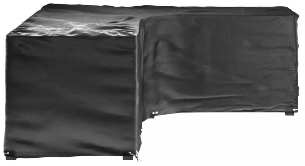 2 db L-alakú kerti bútorhuzat 18 fűzőlyukkal 285x220x80 cm