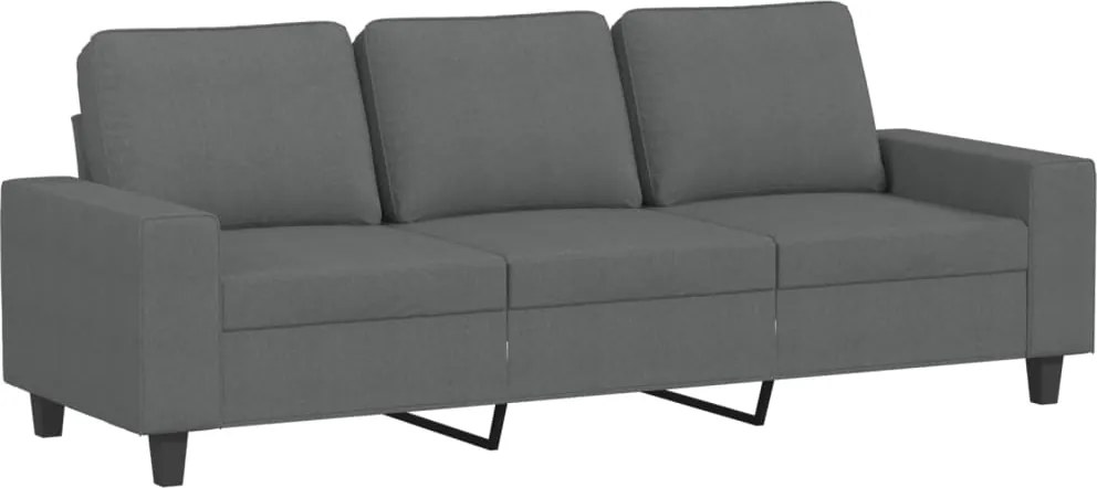 vidaXL 3 személyes sötétszürke szövet kanapé 180 cm