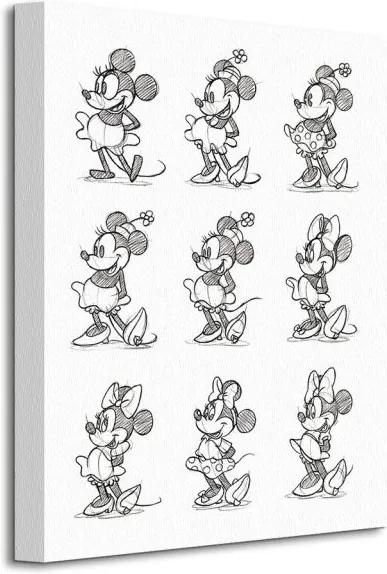 Vászonkép Disney Minnie Mouse (Sketched - Multi) 30x40cm WDC92283