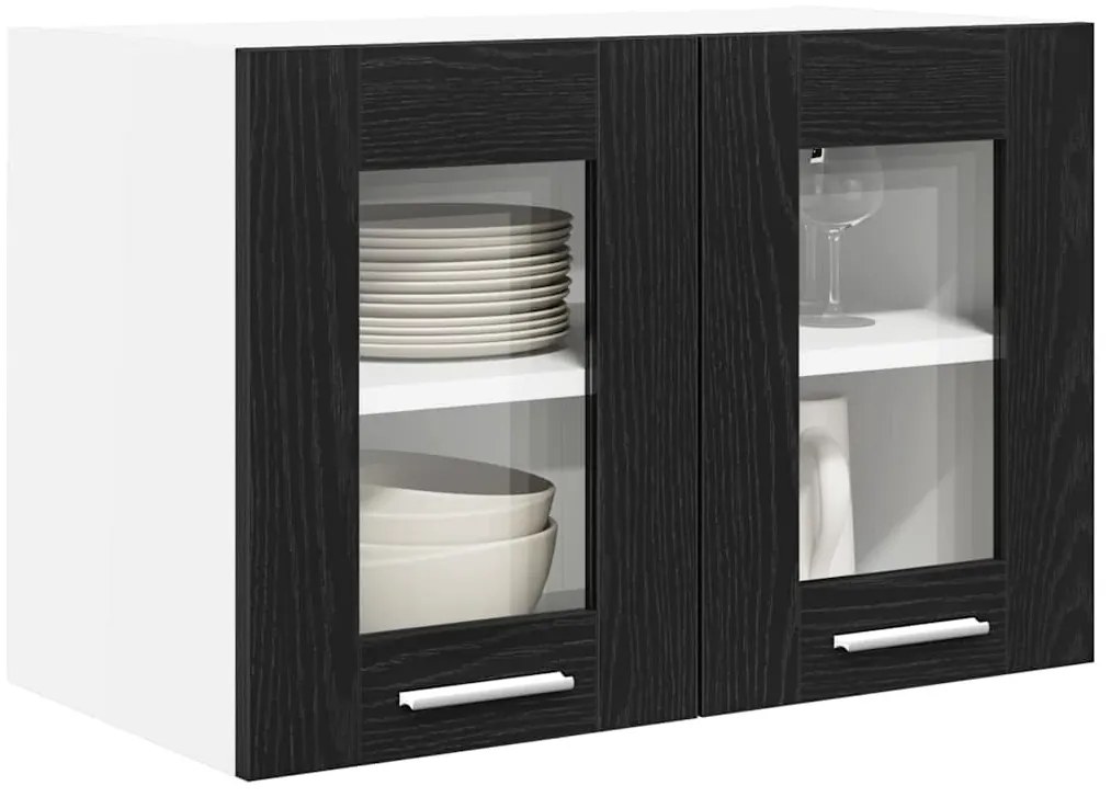 Függő szekrény Riga 2 pcs Fekete tölgy 60 x 31 x 40 cm Faanyag