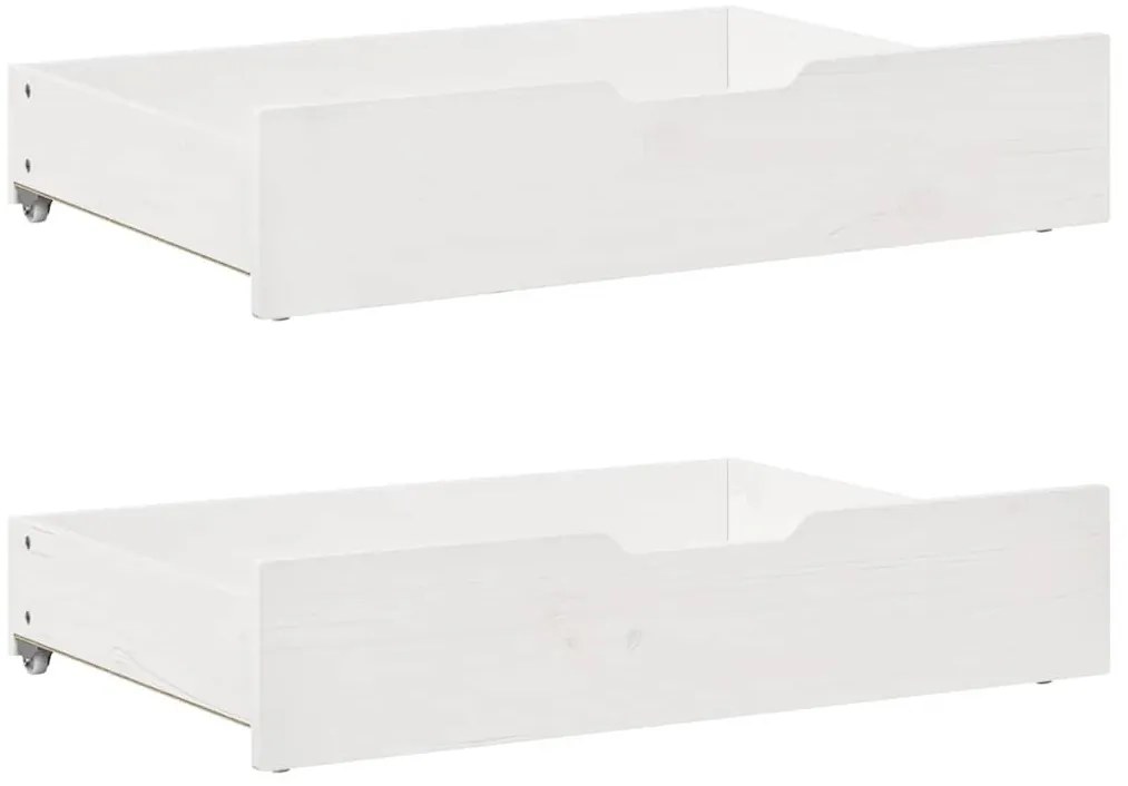 fehér kihúzható heverő fiókokkal matrac nélkül 80 x 200 cm