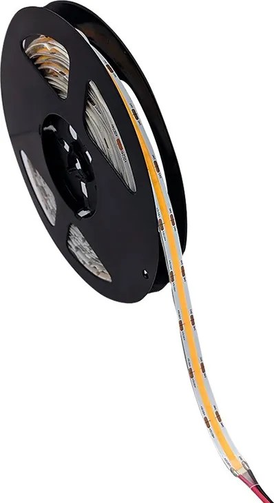 Led szalag COB 12V 10W/m IP65 meleg fehér vízálló 5m tekercs