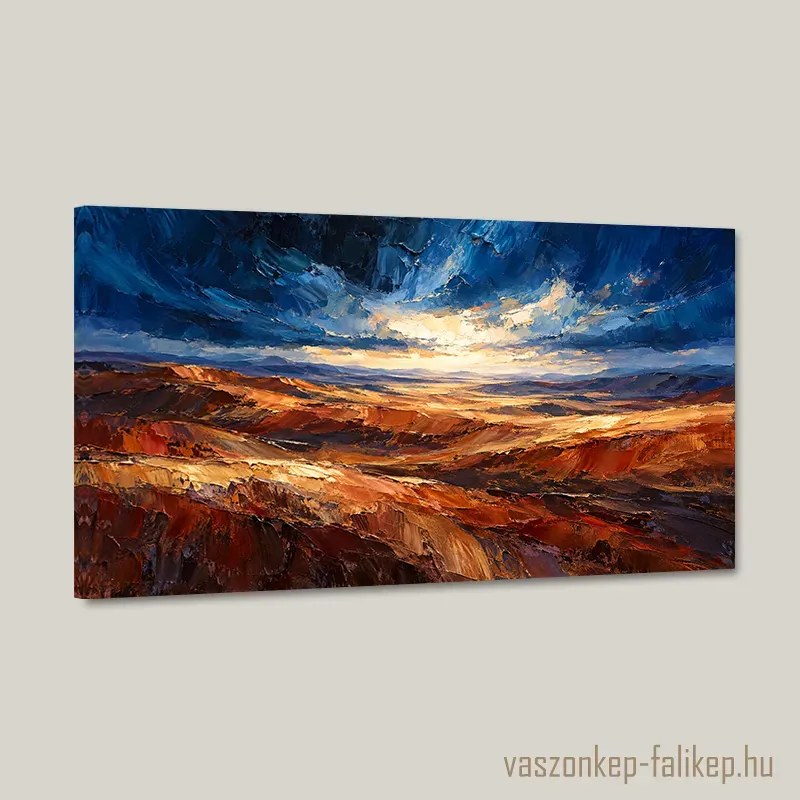 Aranyló Horizont falikép – Mély tájak fénye 40x23 cm