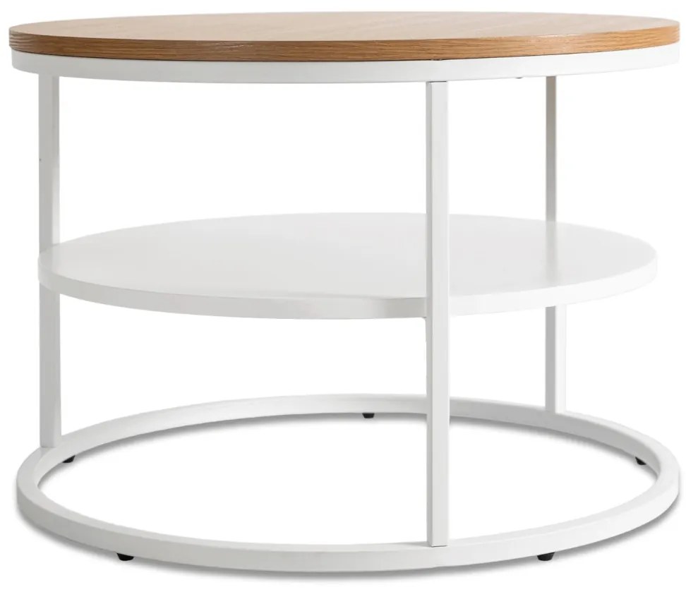 Dohányzóasztal Tölgy/Fehér Színben. BEST