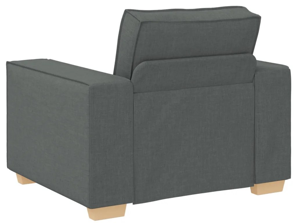 vidaXL Kanapé 3 pcs Sötétszürke Lábbal kevert anyag