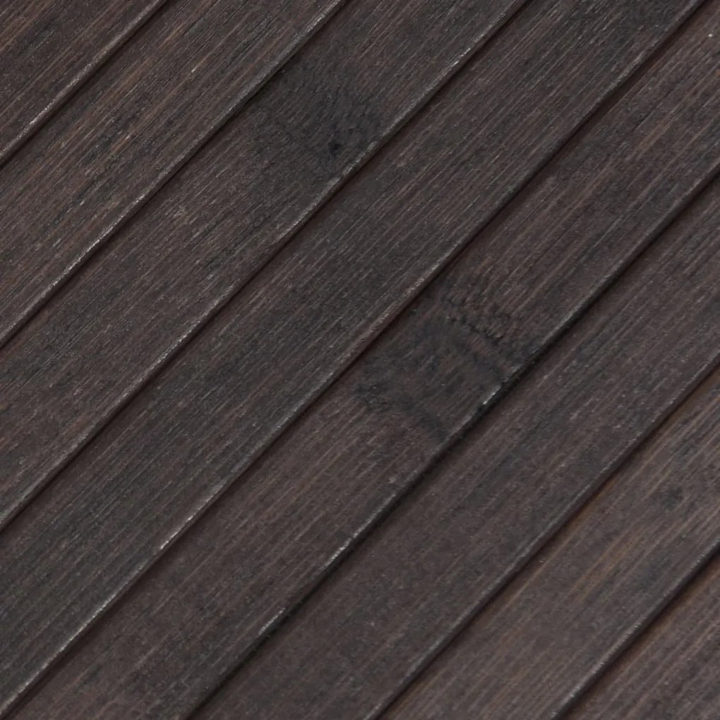 négyszögletű sötétbarna bambusz szőnyeg 70 x 300 cm