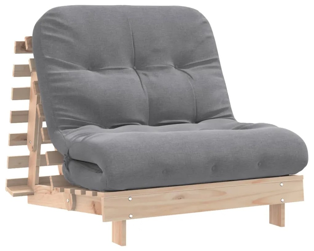 tömör fenyőfa futon kanapéágy matraccal 90 x 206 x 11 cm