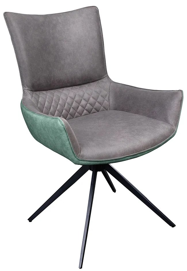 Design forgószék Wendell szürke / zöld