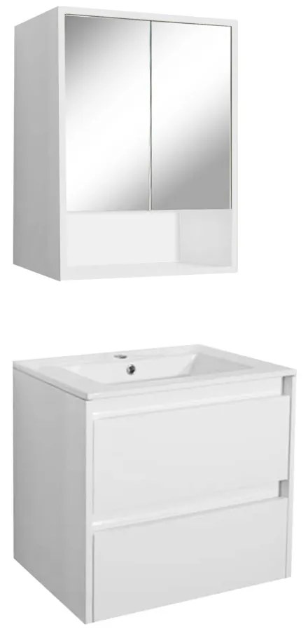 Porto 60 komplett fürdőszoba bútor fehér színben