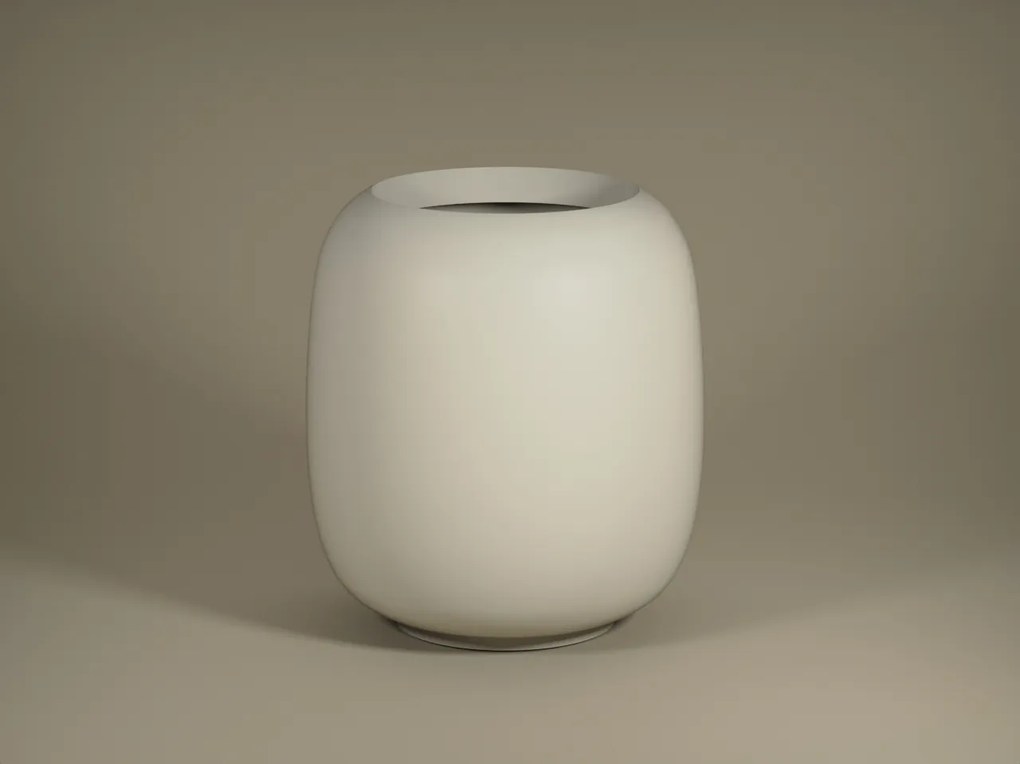 Pottery Pots Gömb virágcserép, selymes fehér, többféle méretben - Fazekas edények méret: S - ⌀ 43,6, h. 48,3 cm