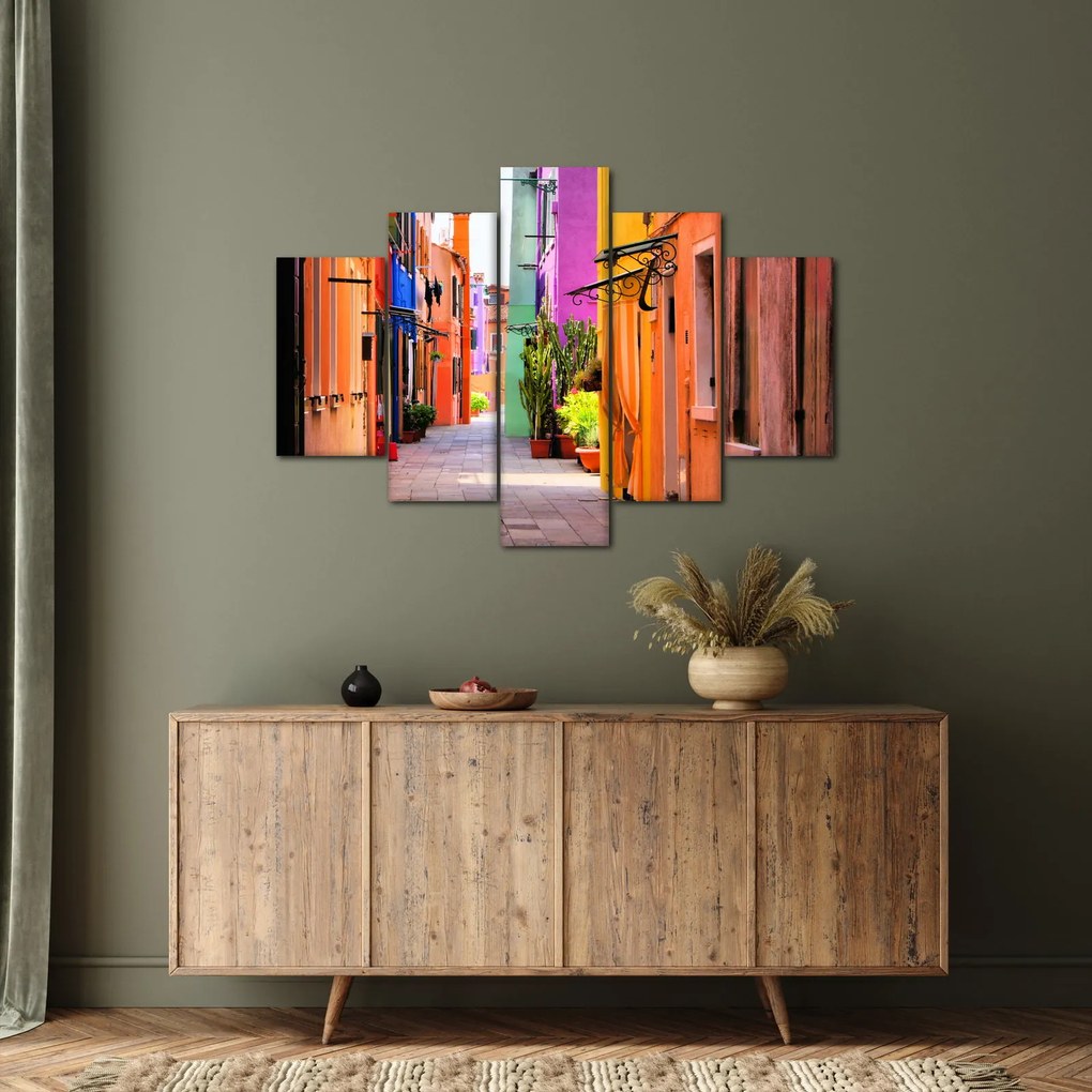 Színes olasz utca képe (150x105 cm)