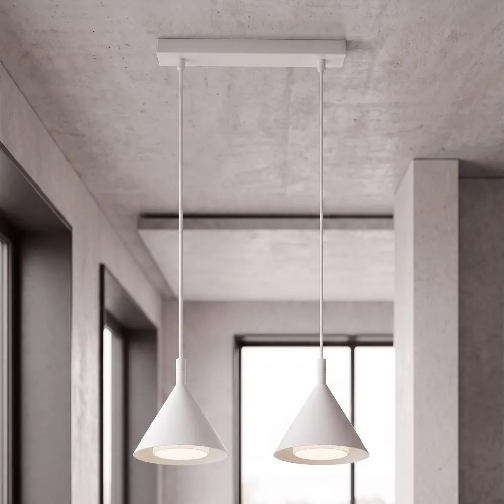 BRILAGI - LED Kábeles függőlámpa CONE DOUBLE 2xGX53/15W/230V fehér