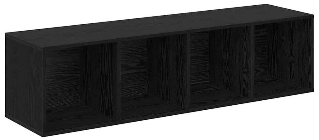 TV szekrény 4 pcs Fekete 37 x 37 x 142.5 cm Faanyag