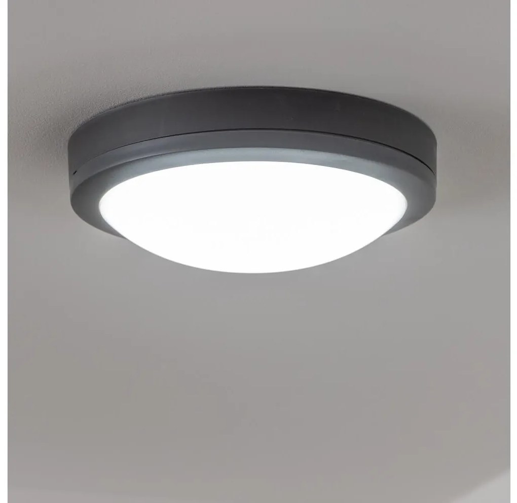 Brilagi Brilagi kültéri mennyezeti LED lámpa 20W, 230V, 23 cm, IP54, antracit BG0421