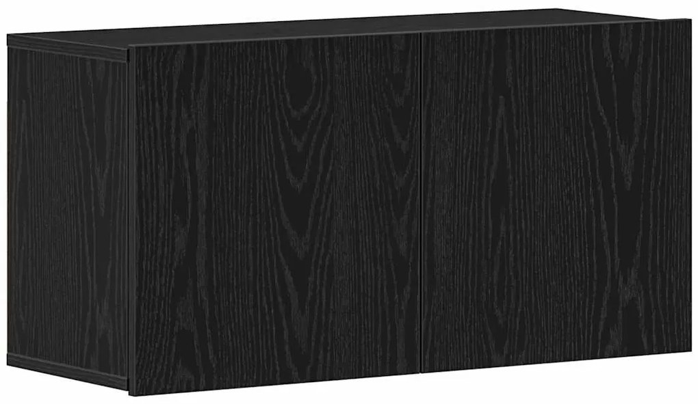 fekete tölgyfa TV-szekrény 80 x 30 x 41 cm