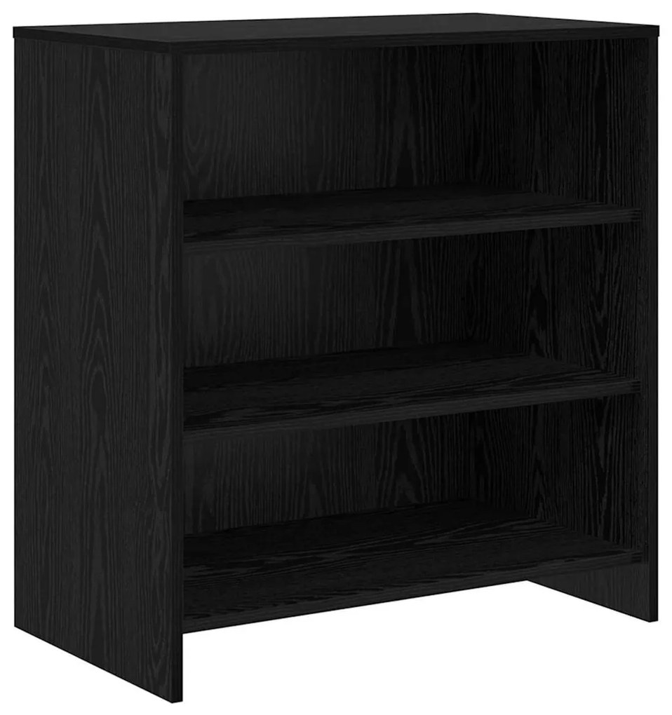 Széf 3 pcs Musta tammi 70 x 41 x 75 cm Faanyag