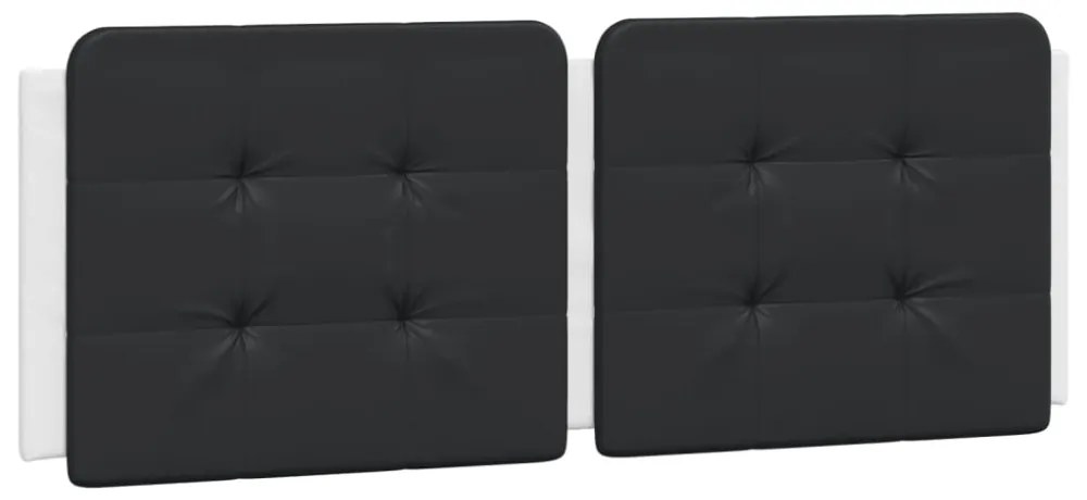 fehér és fekete műbőr ágykeret matrac nélkül Zadar 120 x 200 cm