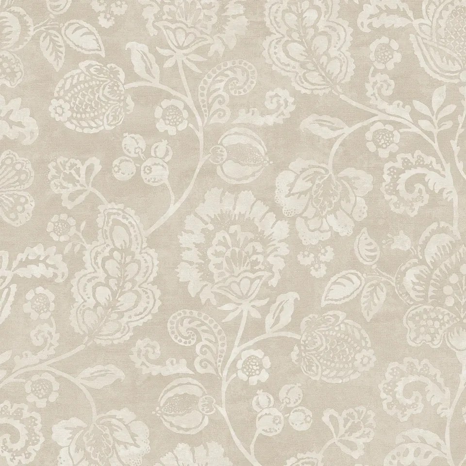 Arthouse Signature 2 Heritage Trail bézs-szürke virágos vinyl tapéta – 100194AH