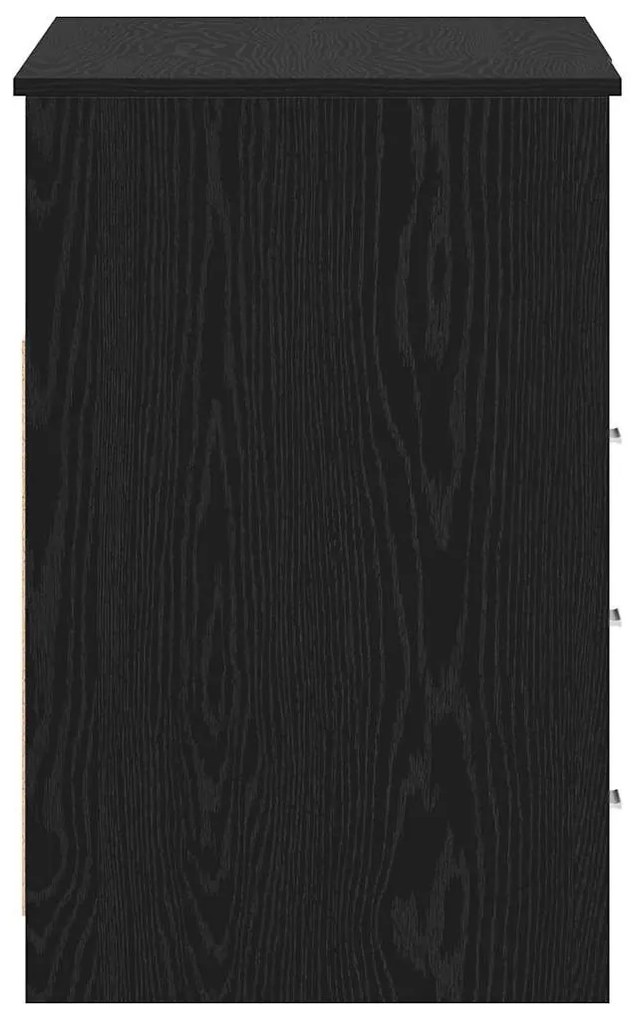 Asztal fiókkal polcokkal Musta tammi 140 x 50 x 76 cm Faanyag