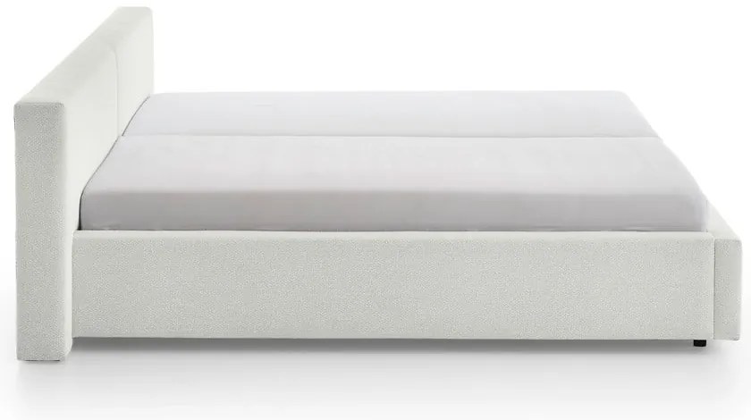 Fehér kárpitozott franciaágy ágyrács nélkül 160x200 cm Cube – Meise Möbel
