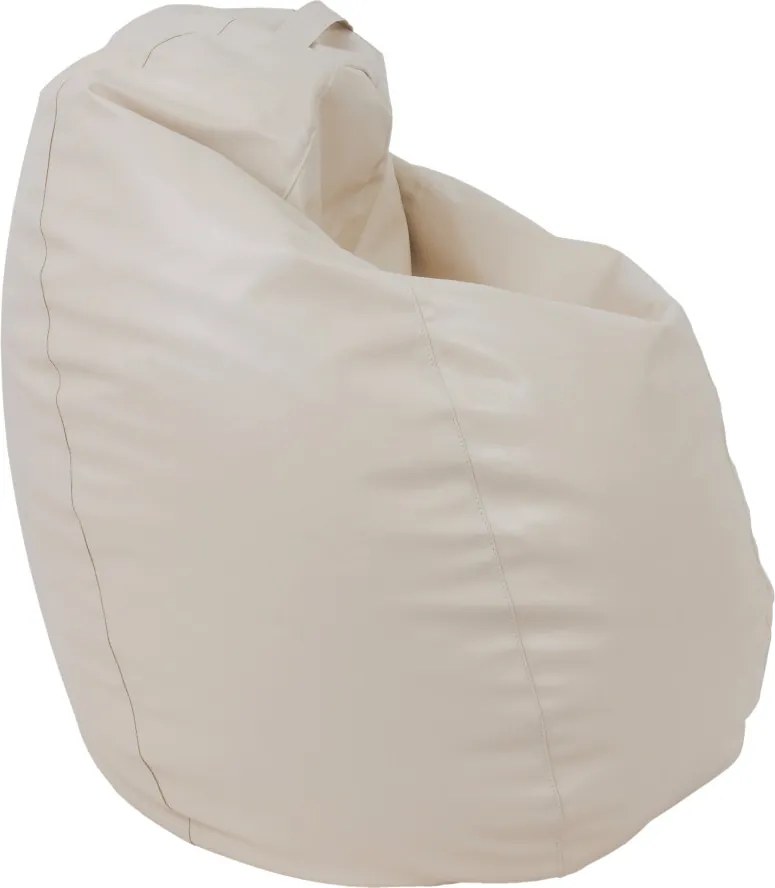Mara babzsákfotel - műbőr - krém - 200 liter