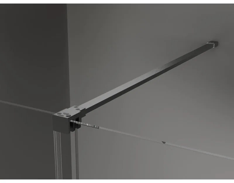 Mexen Velar, tolóajtós zuhanykabin 140 x 90 cm, 8mm szürke üveg, polírozott grafit, 871-140-090-41-66