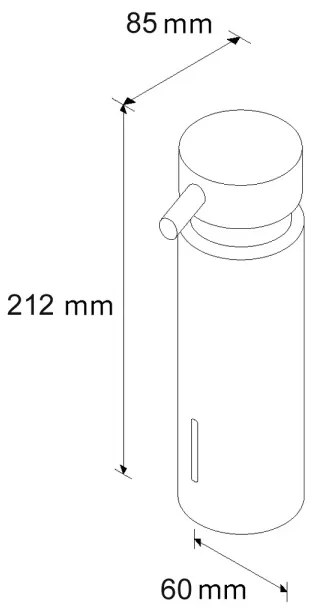 Állványos folyékony szappanadagoló, 300 ml, króm