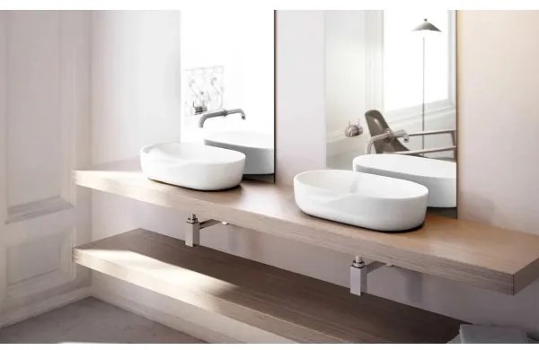 Bathco 4037 - Ráépíthető mosdó TOULOUSE 59x41,5 cm porcelán/fehér