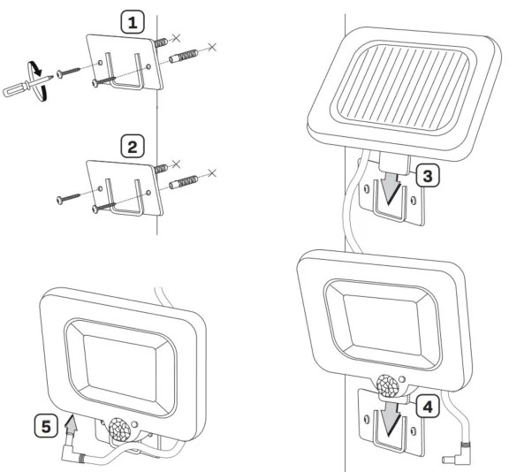 LED napelemes reflektor DUO LED/1W/3,7V 1200 mAh IP44 érzékelővel