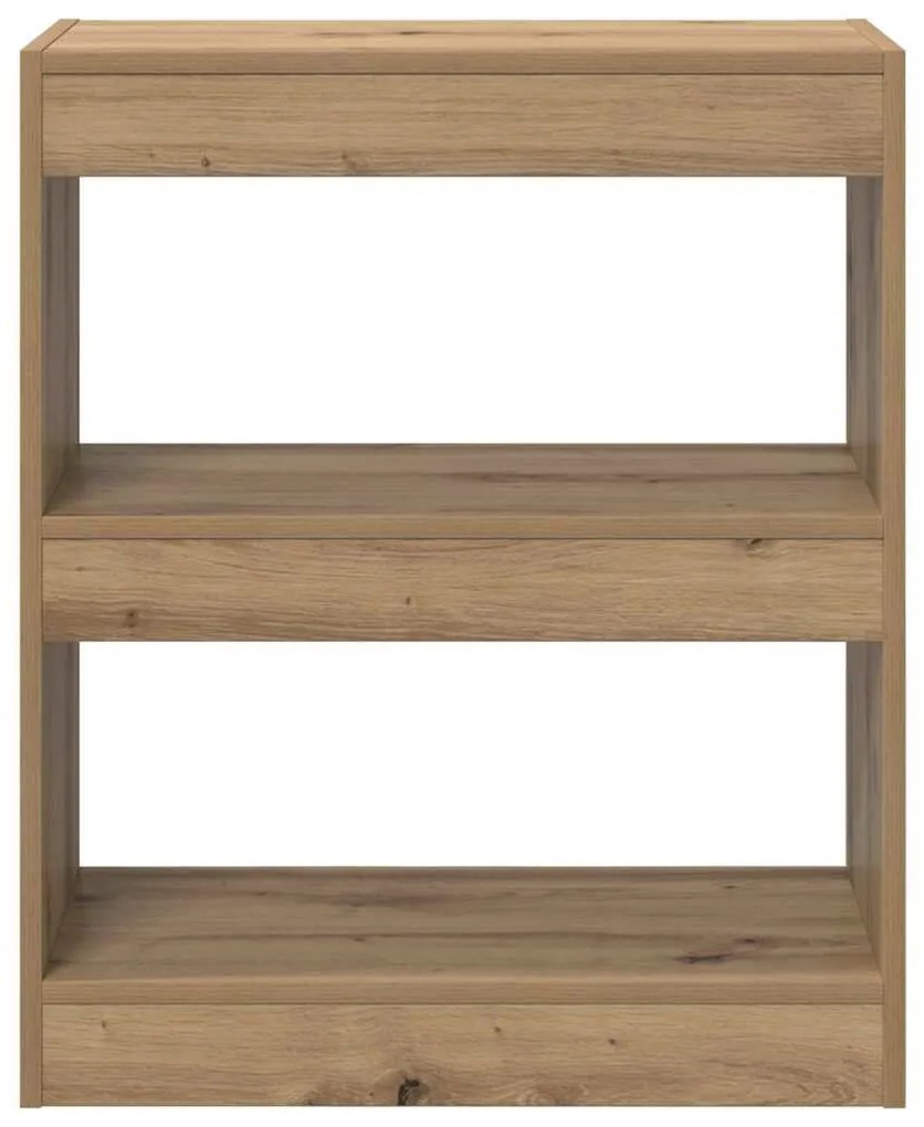 Könyvespolc kézműves tölgy 60 x 30 x 72 cm Faanyag