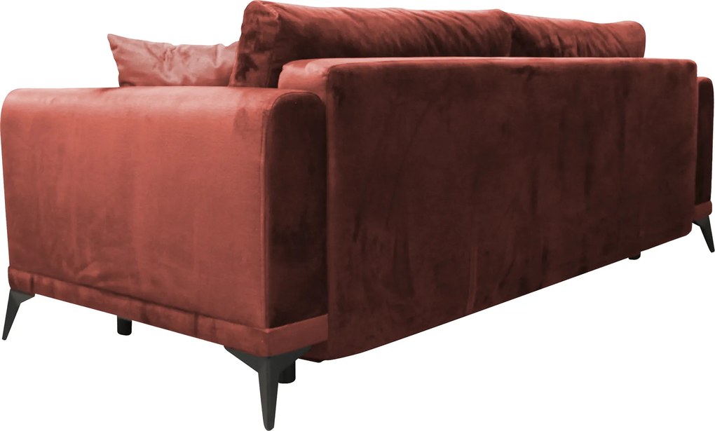 Szétnyitható kanapé, terrakotta, GRACE BIG SOFA
