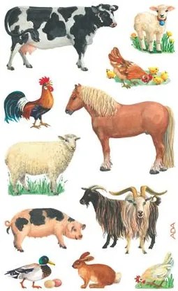 Matrica, papír, 3 ív, 76x120 mm, AVERY ZWECKFORM, Z-Design No.53720, háziállatok (AY53720)