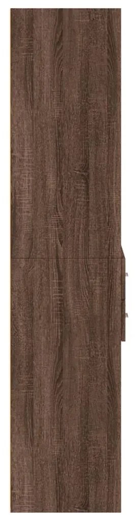 barna tölgyszínű szerelt fa magasszekrény 70 x 42,5 x 185 cm