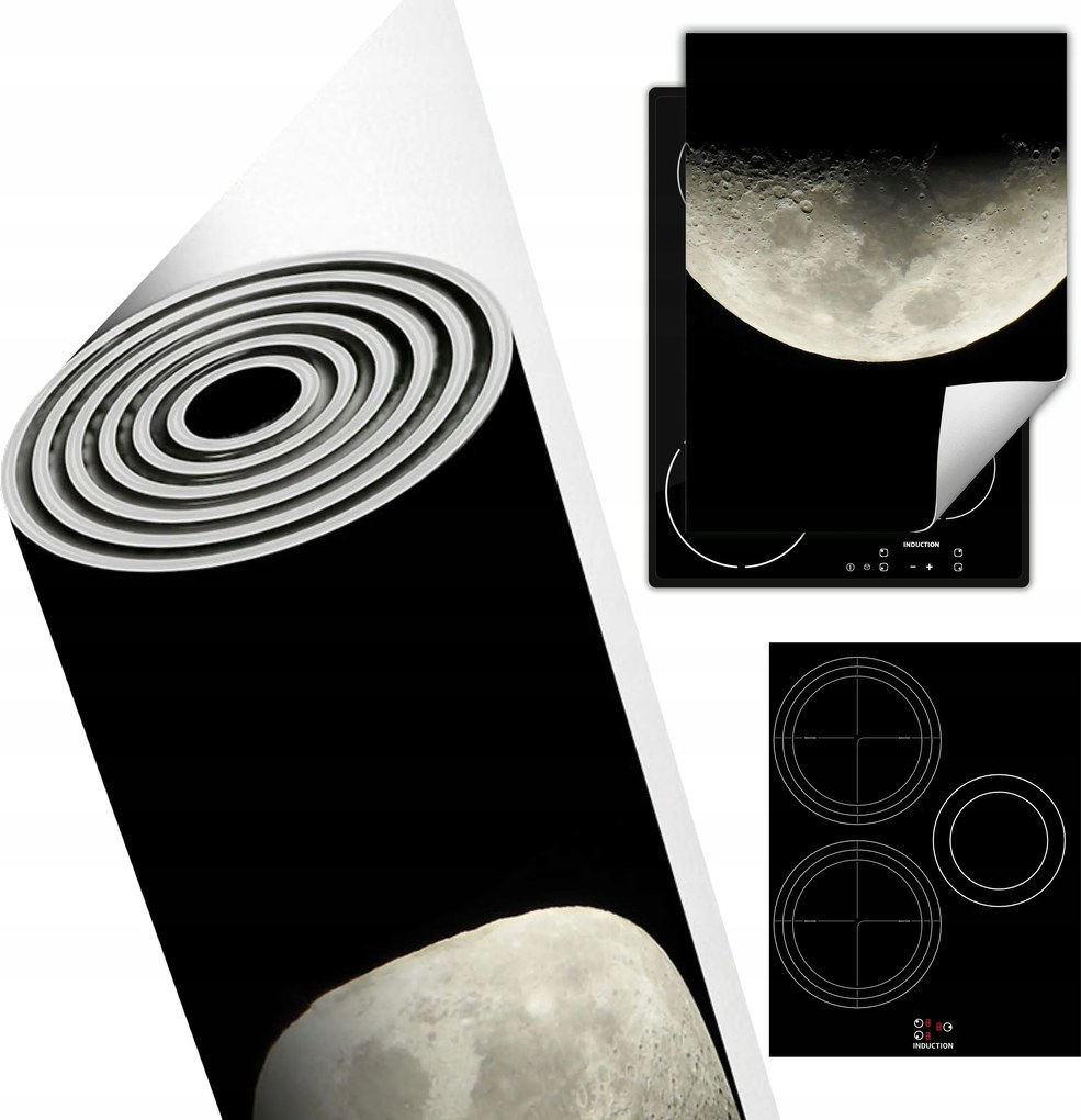 Tűzhelyvédő Szőnyeg Asztali Dekoráció 40x52 fekete hold