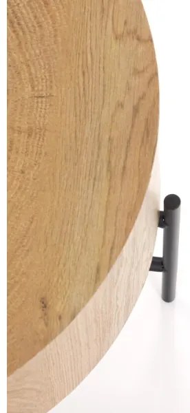 Kávésasztal BROOKLYN 45x45 cm fekete/bézs