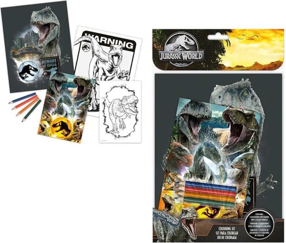 Jurassic World Raptor Rage színező szett