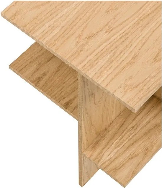 Natúr színű éjjeliszekrény tölgyfa dekorral Atik – noo.ma