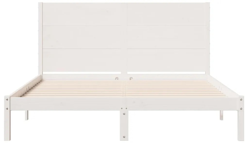 fehér tömör fa extra hosszú ágykeret matrac nélkül 140 x 220 cm