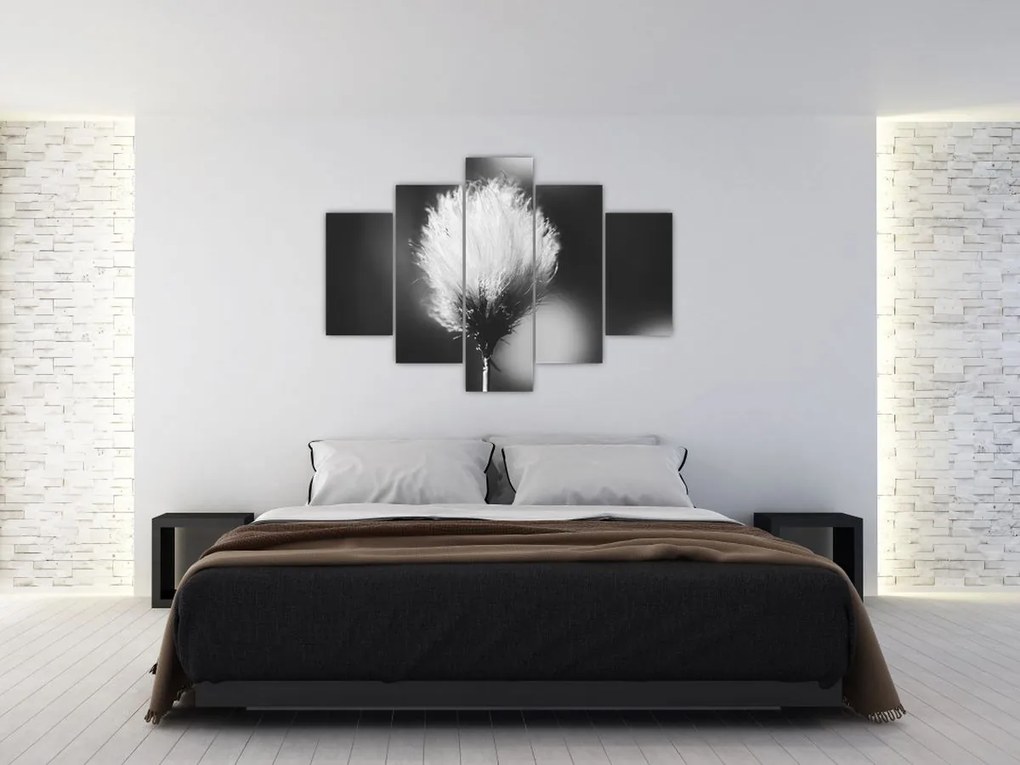 Kép - Fekete-fehér pamutfű (150x105 cm)