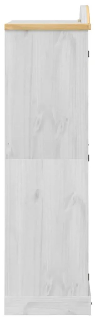 fehér Corona tömör fenyőfa ruhásszekrény 102 x 52 x 186 cm