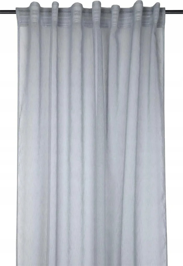 Kész függöny Derby 140x260 világosszürke átlátszó fátyol vállpánt ablakra