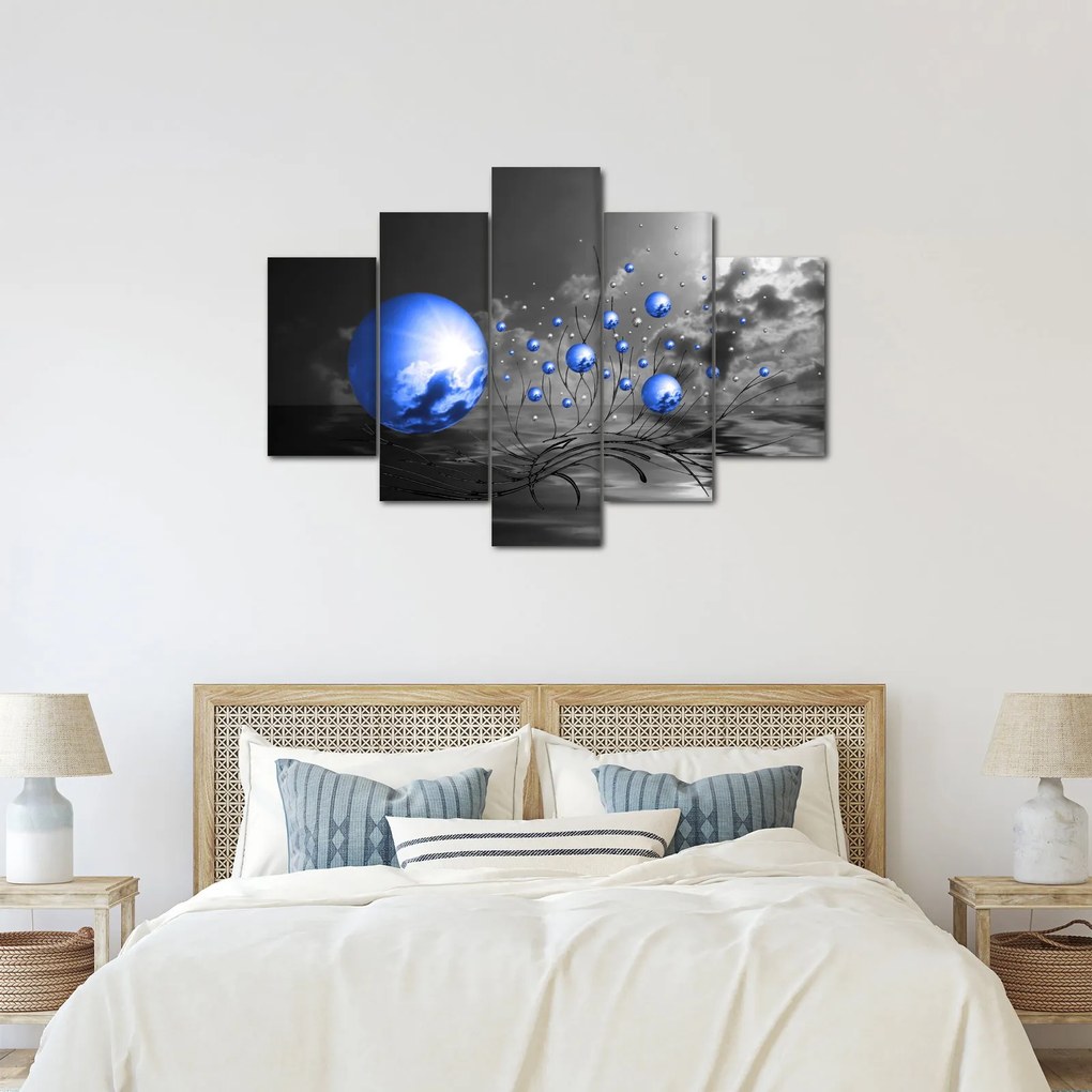 Világoskék gömbök képe (150x105 cm)