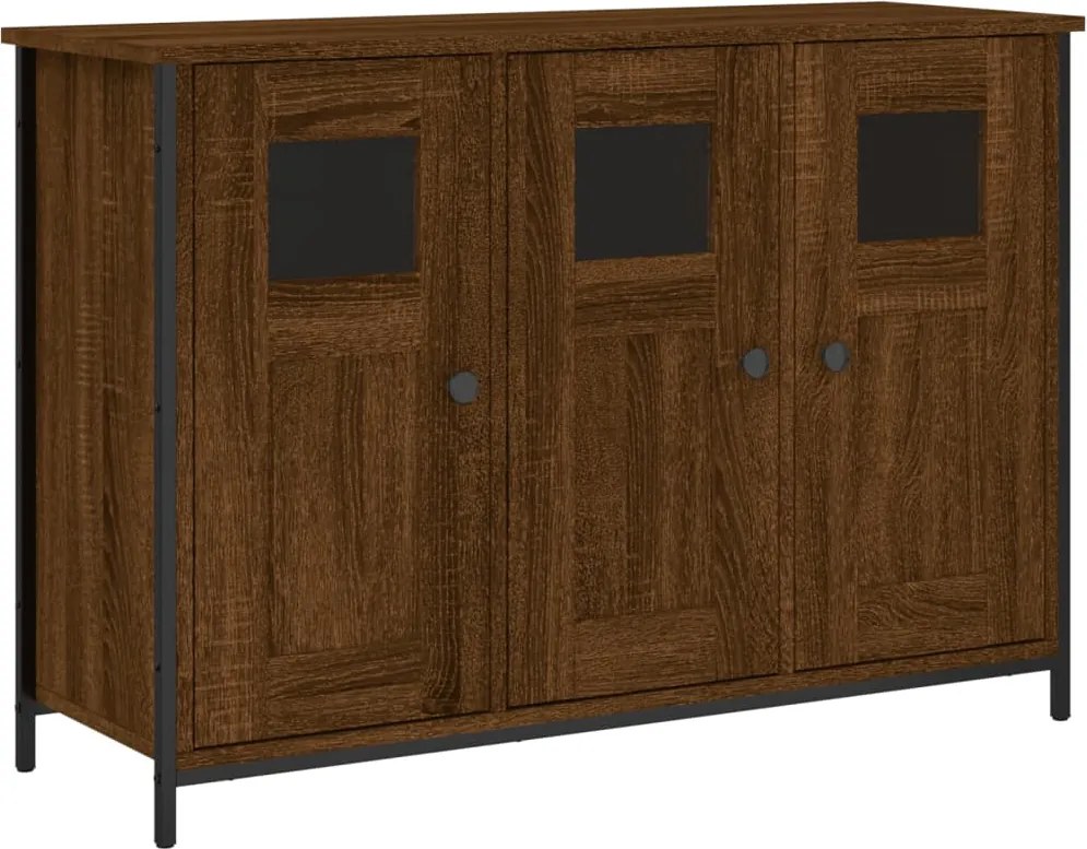 vidaXL barna tölgy színű szerelt fa tálalószekrény 100 x 35 x 70 cm